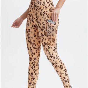 Fabletics On the Go High Waisted Leggings in Desert Leapord